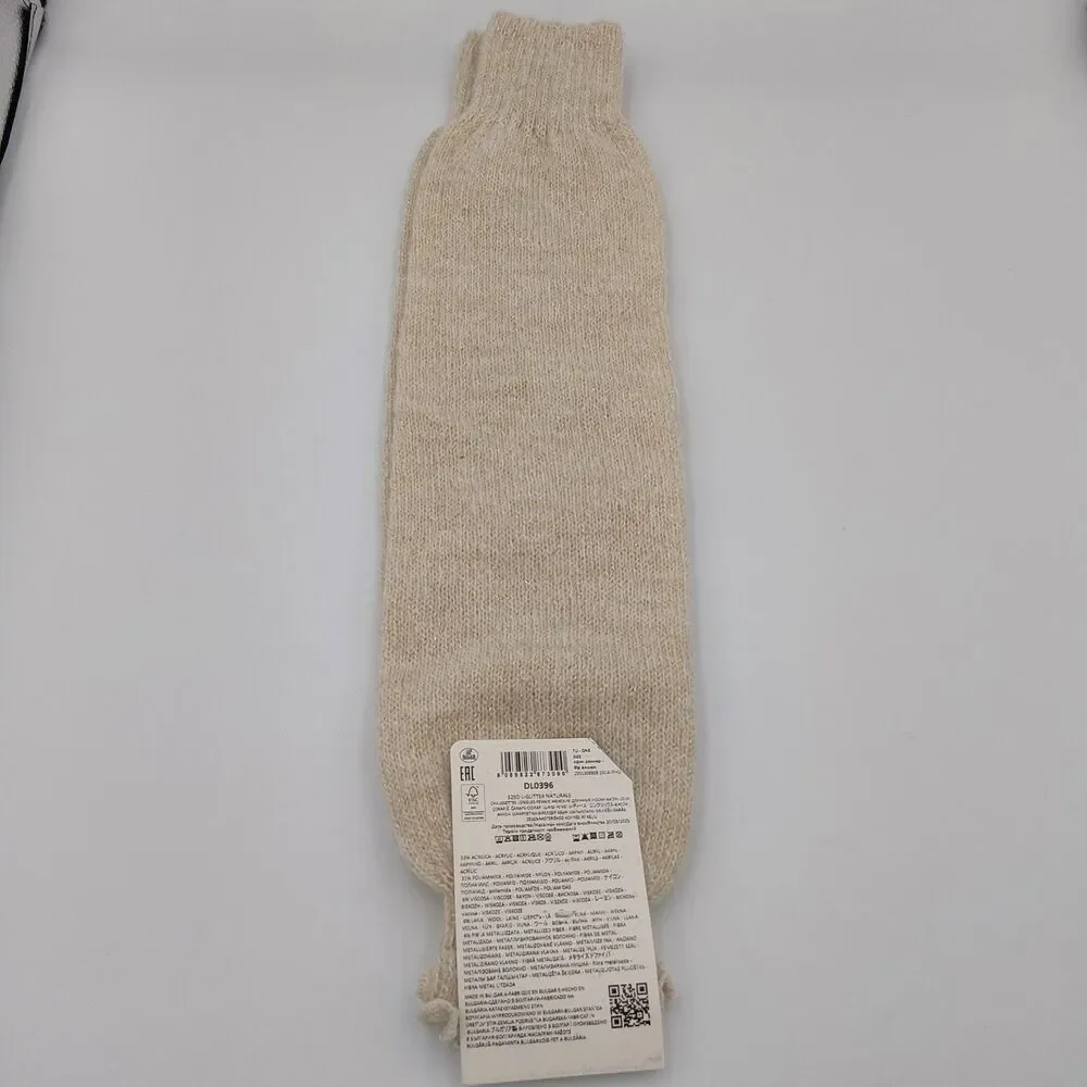 Calzedonia Women WOOL blend  Soft leg warmers Glitter Naturale/BEIGE-ONE SIZE